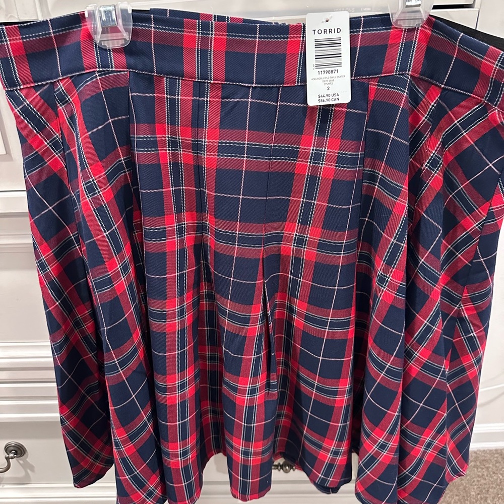 Red plaid skirt from torrid size 2